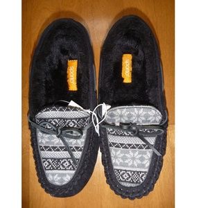 Womens SPORTO Moccasin Slippers House Shoes Size Small 5/6 Fair Isle NWT